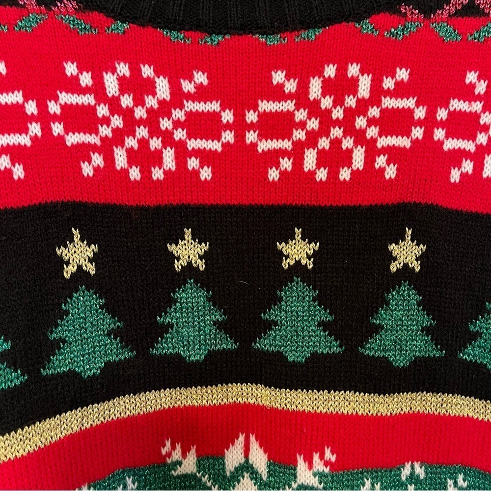 Holiday Time Festive Christmas Shimmery Sweater Size Medium 8-10 - Picture 7 of 12